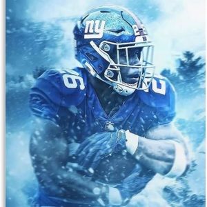 Saquon Barkley Canvas Poster Decor Sports, Gift No Frame 16x24inch Football Fans